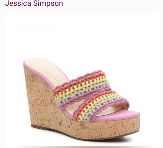 Jessica Simpson Colorful Crocheted Wedges