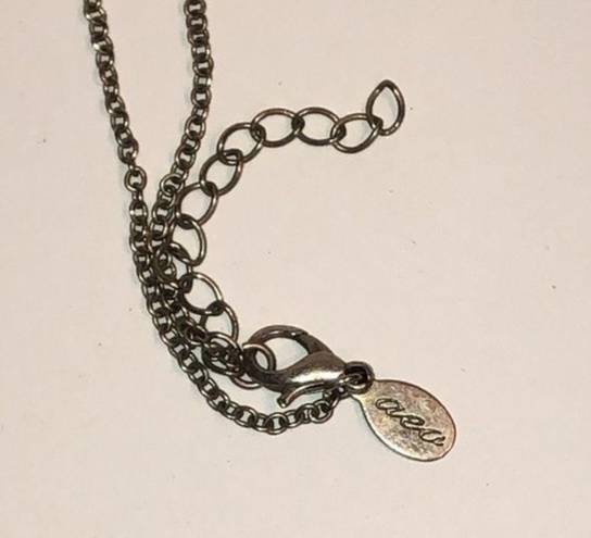 American Eagle AEO Beaded Silver Tone Chain Long Necklace  AE