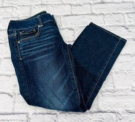 American Eagle  Artist Stretch Crop Jeans Women's Size 4 Dark Wash Low Rise