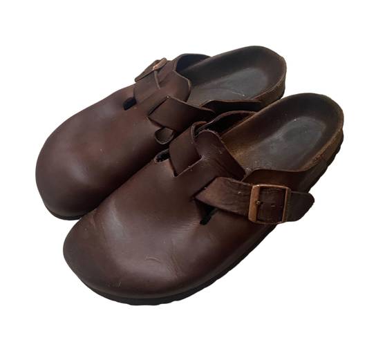 Birkenstock Boston Oiled Brown Leather Clogs 🔥