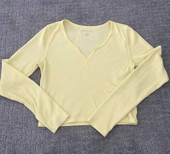 American Eagle Yellow  Long Sleeve