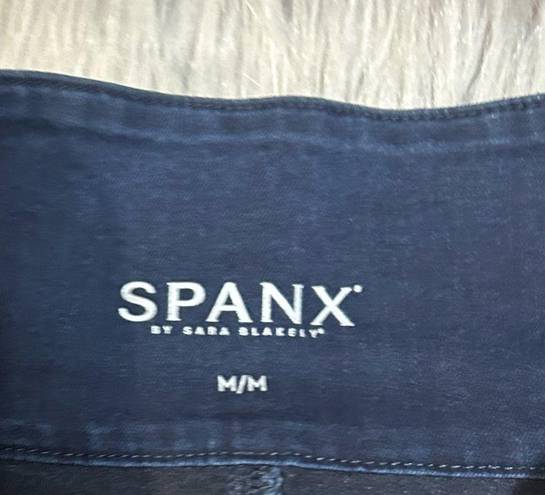 Spanx  Alexia High Rise Denim Skinny Jeans Side Zip Dark Wash Size Medium