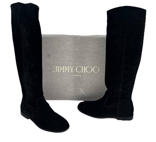 Jimmy Choo  Bree Suede Knee High Boots in Black