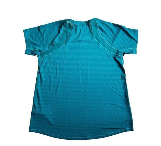 Athleta  TEAL CHI DOT MESH TRAIN TEE  size XS