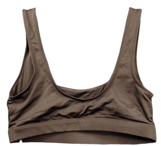 SKIMS NWT  Swim Tank Bikini Top Cocoa Size Large SW-TNK-0743