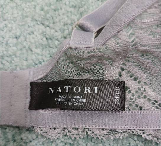 Natori 🍎5/25  Bra Full Coverage Gray Floral Lace Underwired Size 32DDD Size 32F