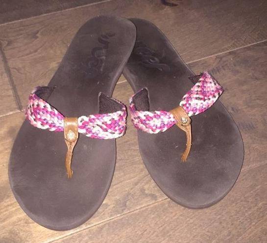 REEF Brown and pink  sandals