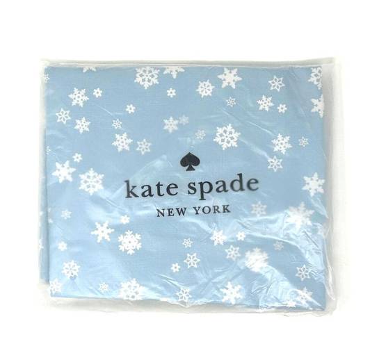 Kate Spade  Large Reusable Foldable Blue Snowflake Canvas Tote Bag SNWFLTOTE