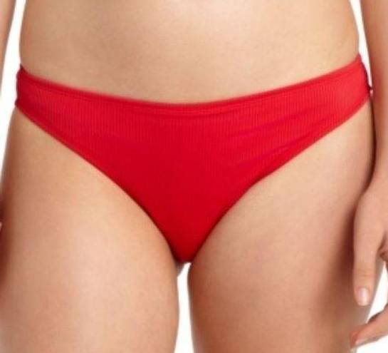 California Waves  RED Ribbed Bikini Swim Bottom