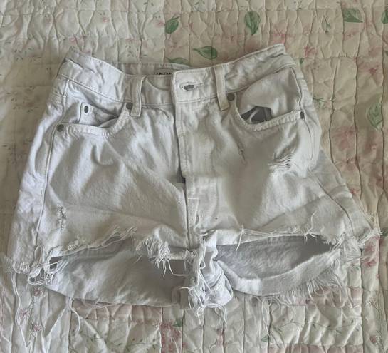 ZARA White Denim Shorts