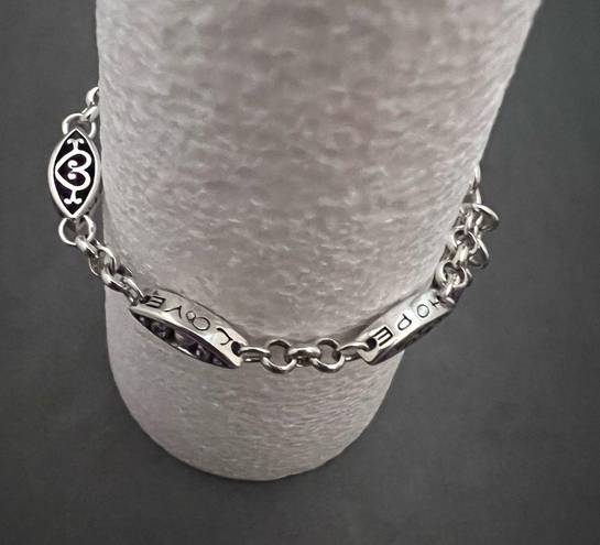 Brighton RETIRED  Silver Tone Ellington Bracelet Heart Statement Gift Wedding Lov