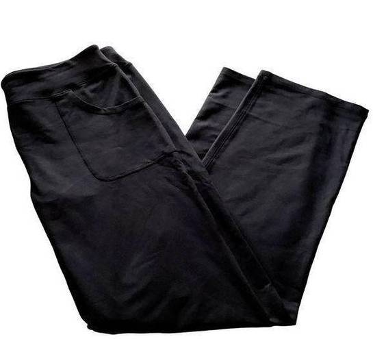 Lands'End New  Womens Black Active Five Pocket Pants Large