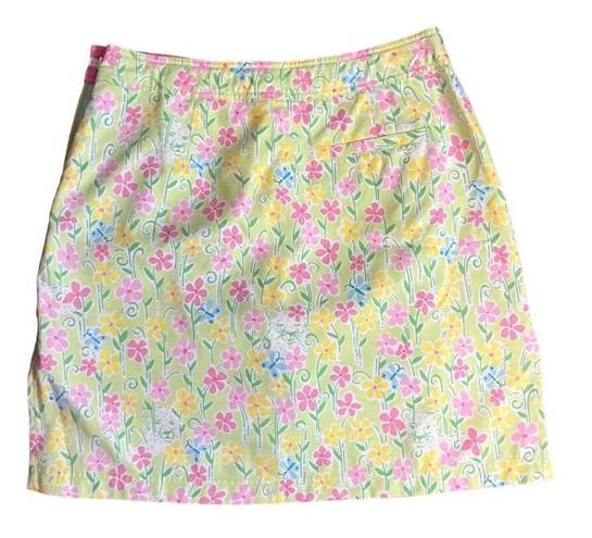 Lilly Pulitzer Eagle Skort “Palm Green Speck Print” size 6 white label