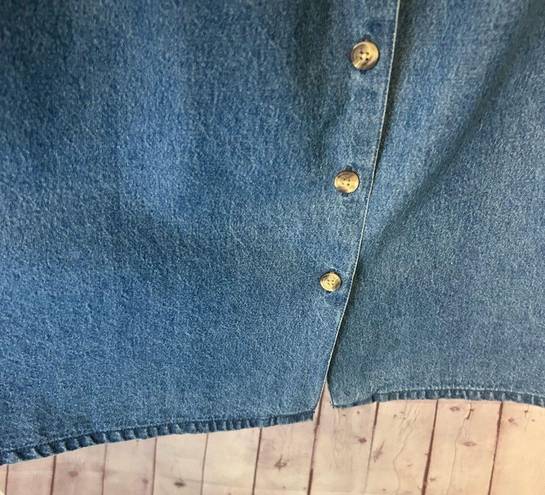 Cabin creek Vintage Deadstock,  denim button down midi skirt, size 8, cottagecore