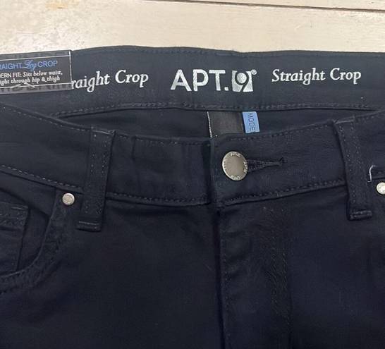 Apt. 9  Jeans Women’s 10 Straight Crop Modern Fit Black Stretch Jeans