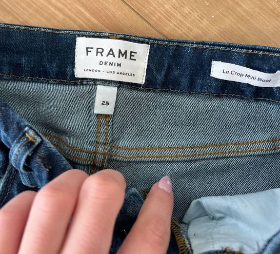 Frame le crop mini hemmed jeans