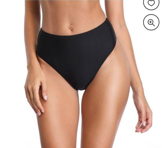 Relleciga Women's Black High Cut High Waisted Bikini Bottom