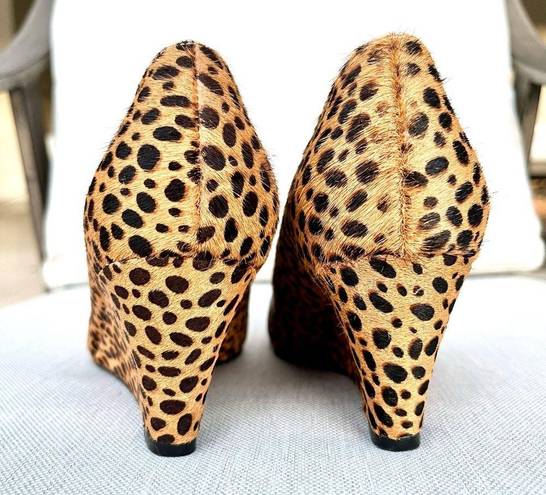 Johnston & Murphy  Leopard Calf Hair Pony Hair Wedges size 6.5 like New