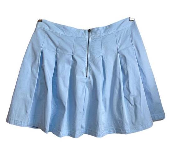 American Eagle  Pleated Mini Skirt With Pockets Baby Blue Women’s Size 12