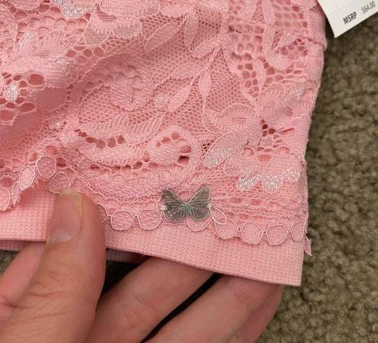 Jessica Simpson  Lace Bandeau Bra Pink M