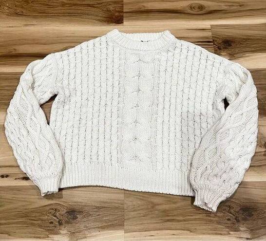 The Moon  and Madison Cable Knit Crewneck Sweatshirt Women’s XS