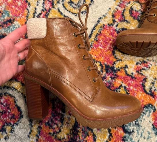 Michael Kors Brown Leather Booties