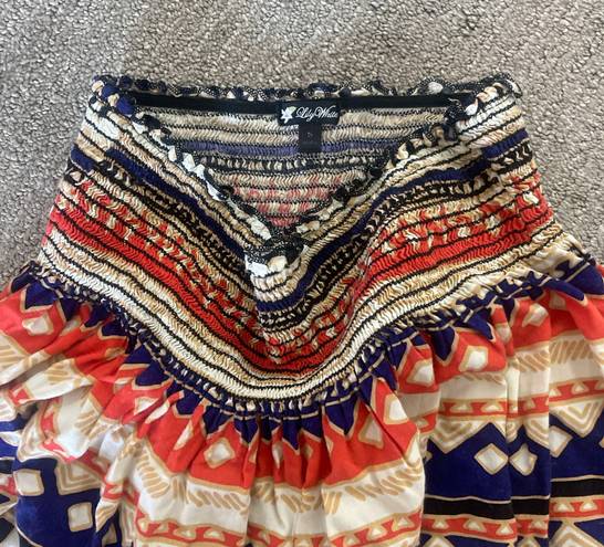 Lily White 70s style multi-coloured skirt 