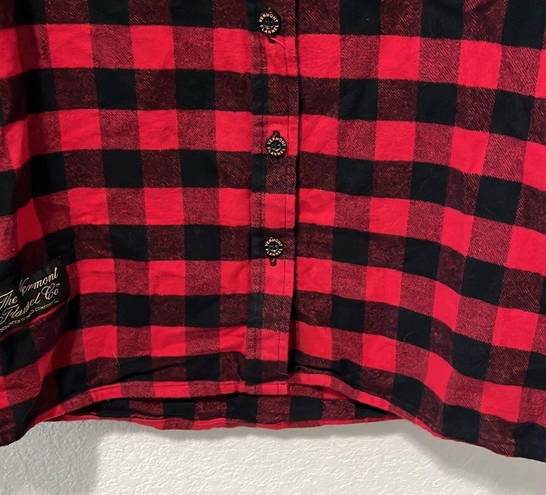 Krass&co THE VERMONT FLANNEL  Women's Classic Red Buffalo Flannel Shirt, Size S