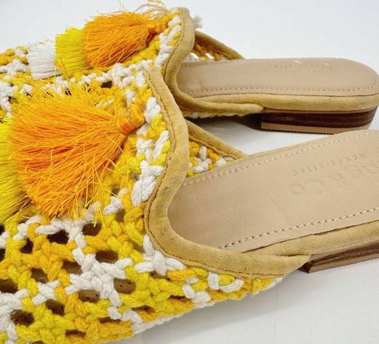 Krass&co Rag N  Mariana Woven Flat Mules With Tassels New US 8