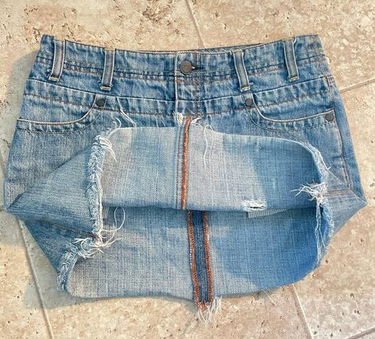 American Eagle Mini Low Waist Denim Skirt