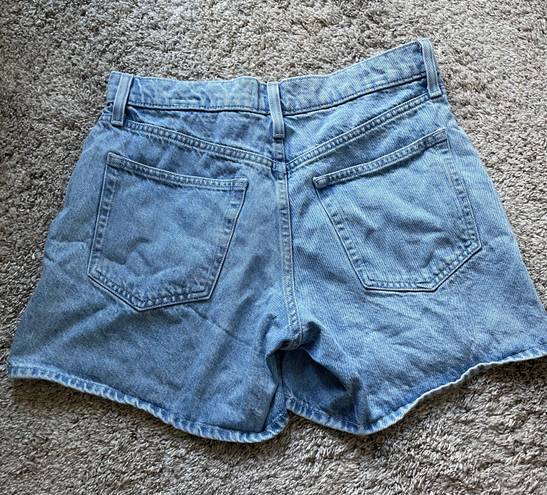 Aritzia Sunday Best Light Wash Denim Mom Shorts