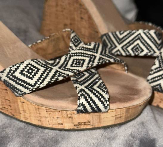 Toms Aztec Casual Wedges Sandals High Heels