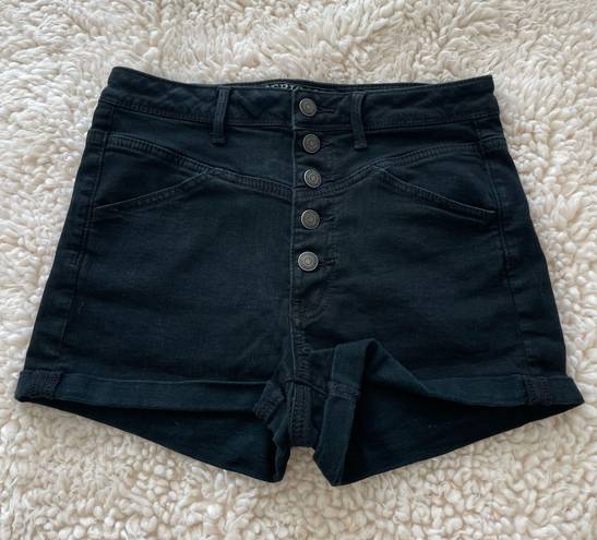 American Eagle High Waisted Black Jean Shorts