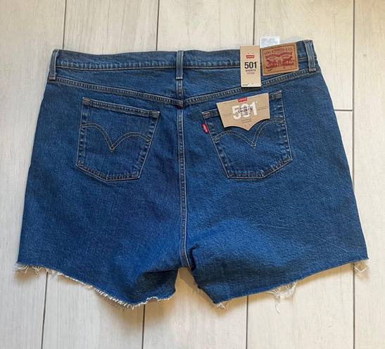 Levi’s NWT Levi's 501 Womens High Rise Frayed Raw Hem Button Fly Shorts Plus Size 20W