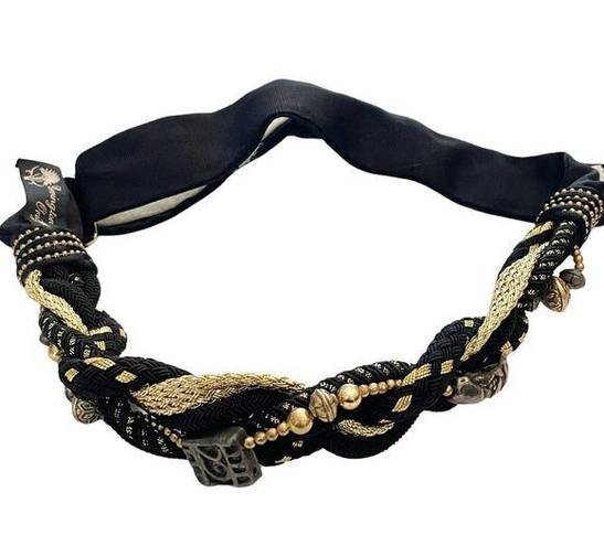 Twisted Vintage Bevington Original Fabric Knotted  Charmed Velcro Closure Belt