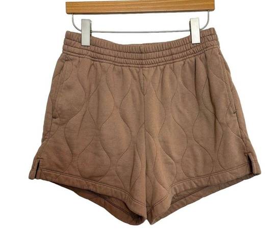 Abercrombie & Fitch Tan Quilted Sweat Shorts