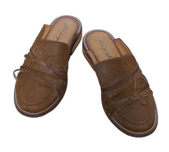 Free People Brown Saratoga Calf Hair Mules / Loafers / Slides - Size 39 (US 9)