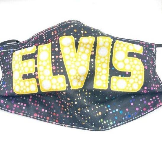 New Elvis face mask Black