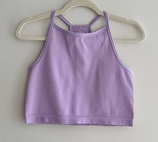 Krass&co J.o& Light Support Seamless Rib Knit Tank Top, Lilac/Lavender Tank, Size M-L