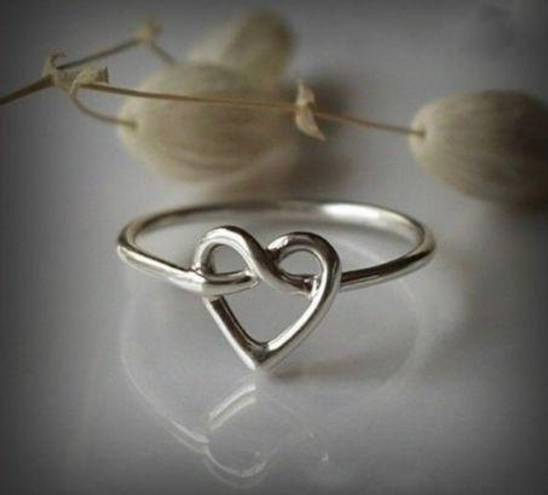 infinity Heart Ring sz7