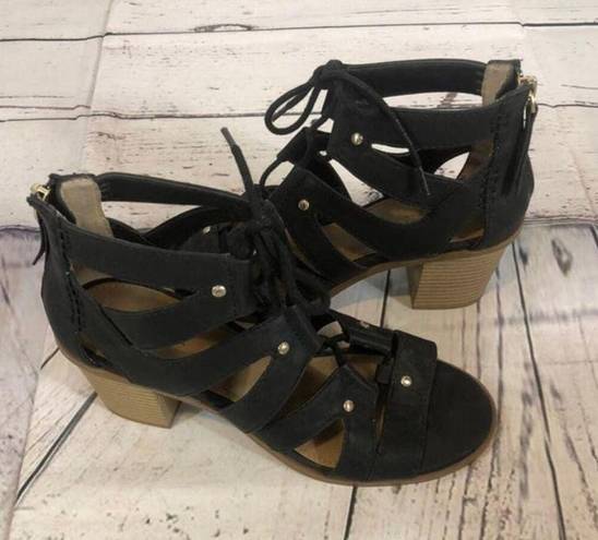 Krass&co G.H. Bass &  Pheobe lace up sandal In black size 7