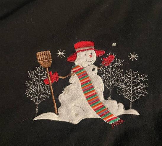 Needle & Thread women’s winter holiday snowman crewneck