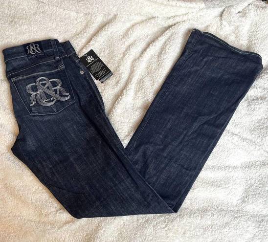 Rock & Republic  Kassandra Low Rise Bootcut Rattle Blue Jeans NWT Cowgirl 29