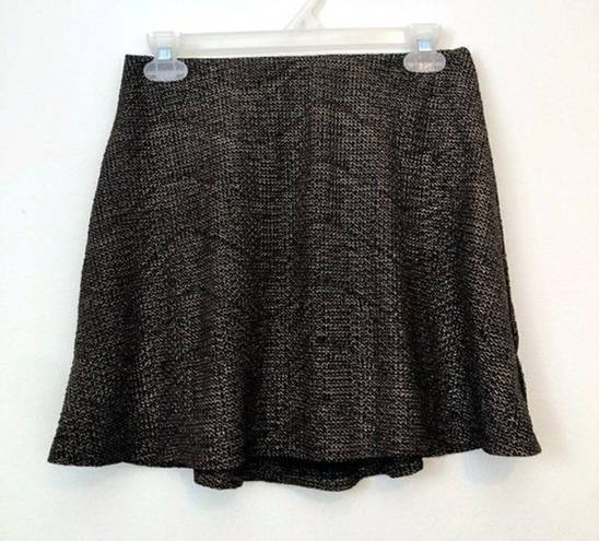 BCBGeneration NEW NWT  Pull Up Circle Skirt Black Gold Short Mini A-Line S - FLAW