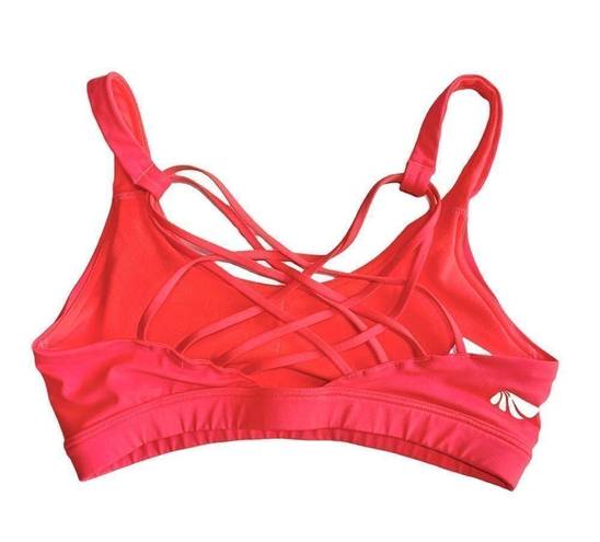 Marika tek Women's  Neon Coral Strappy Back Sports Bra