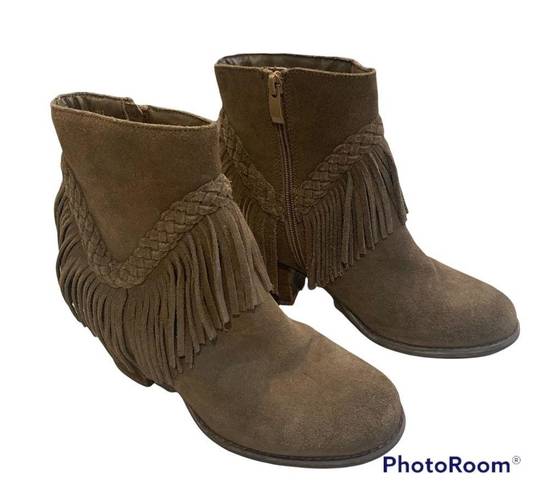 sbicca  - Sound Suede Leather Fringe Bootie