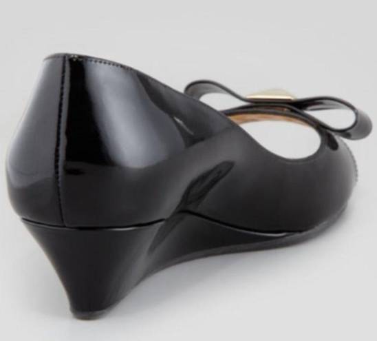 Kate Spade  Black Bow Wedge size 7B