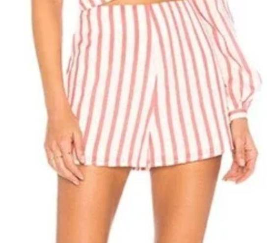 L'Academie L’Academie High Rise Adam Shorts Pink and White Stripe