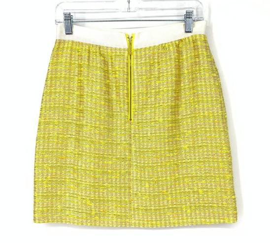 Kate Spade  Women's Size 4 Sunshine Signature Tweed Pencil Ribbon Skirt