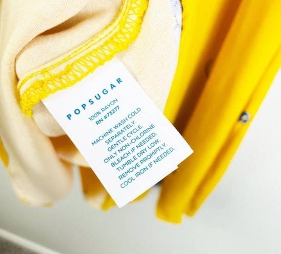 Popsugar  Yellow Floral‎ Button Front Dress Size Medium